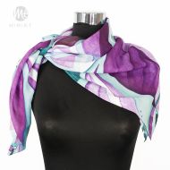 Šifonový šátek 90 x 90 cm - Orchid