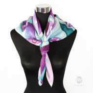 Šifonový šátek 90 x 90 cm - Orchid