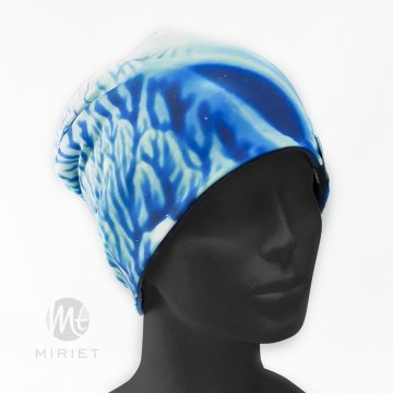 Čepice Coral modrá - oboustranná zimní